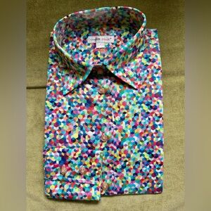 Coton Doux Geometric Pattern Luxury Shirt 🌀🇫🇷